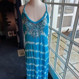 INC Tiedye dress with silver sequins. XL
